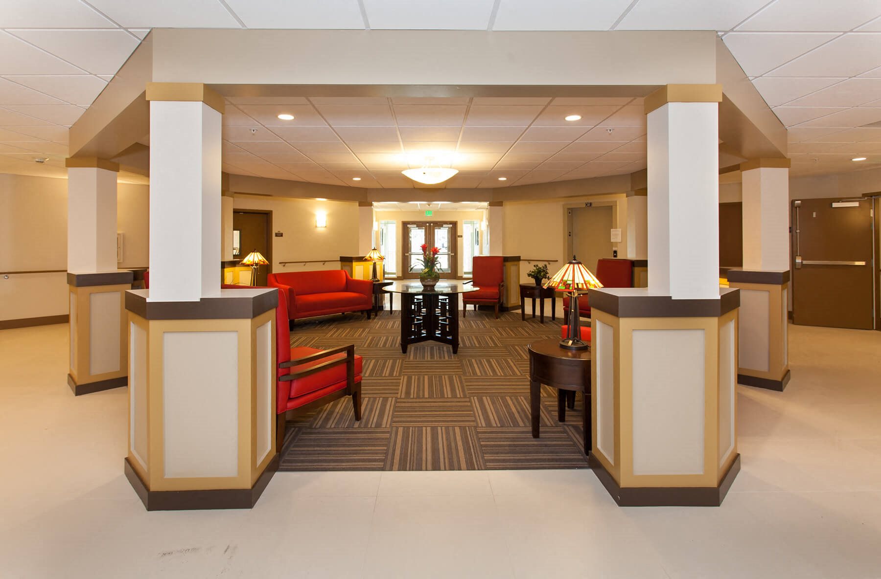 Lobby at The Lodge at Morgan Hills Apartments in Morgan Hill CA